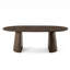 Ensemble de table de salle à manger extensible ronde à ovale avec fauteuils rembourrés-133071003-133071004