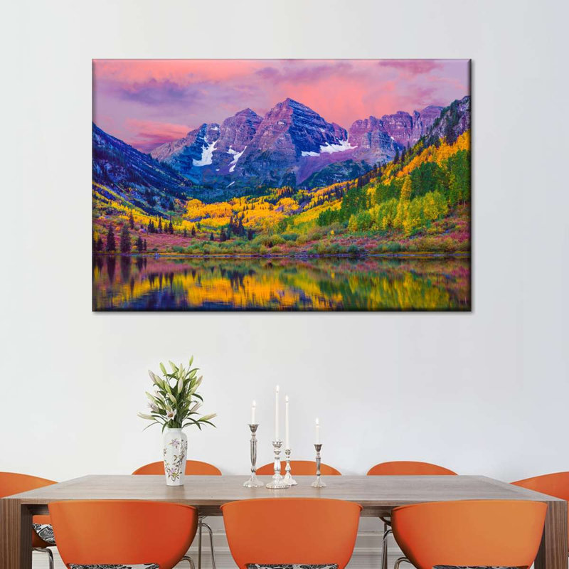 Maroon Bells Autumn Beauty sur toile, H 8 po x l 12 po x P 1 po
