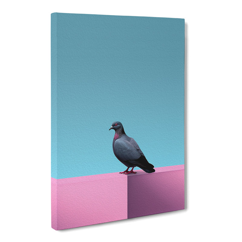 Pigeon Minimalism - Wrapped Canvas, 76cm H x 50cm W x 3cm D