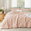 Ensemble d'édredon pour grand lit Beige, ensemble de lit touffeté Boho, literie à carreaux Shabby Chic, 3 pièces, 1 édredon géométrique à carreaux et 2 taies décoratives