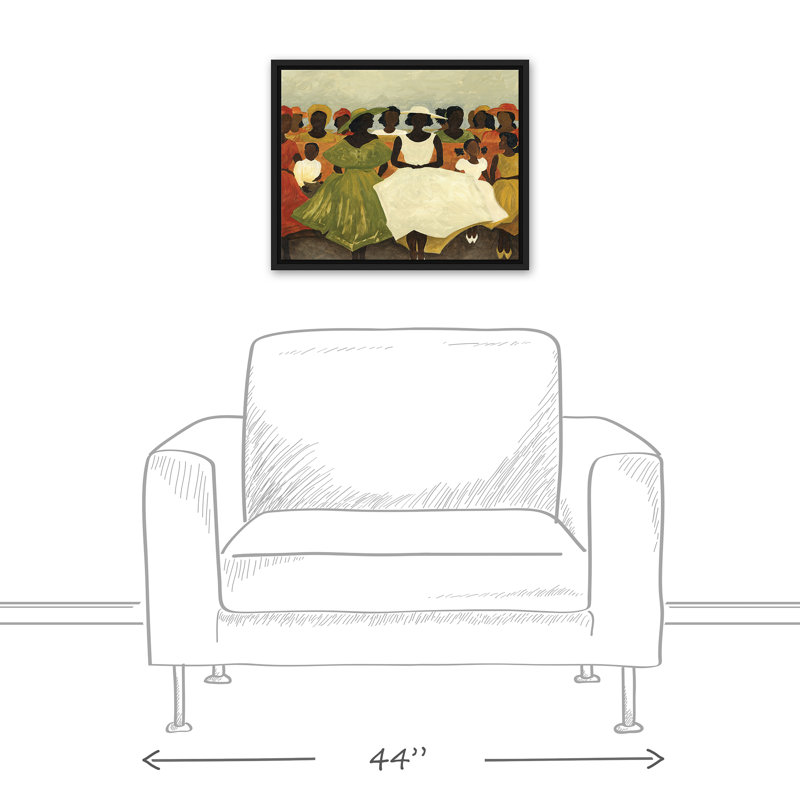 Women in Pews, reproduction d'art sur toile, L 21,75 po x H 17,75 po