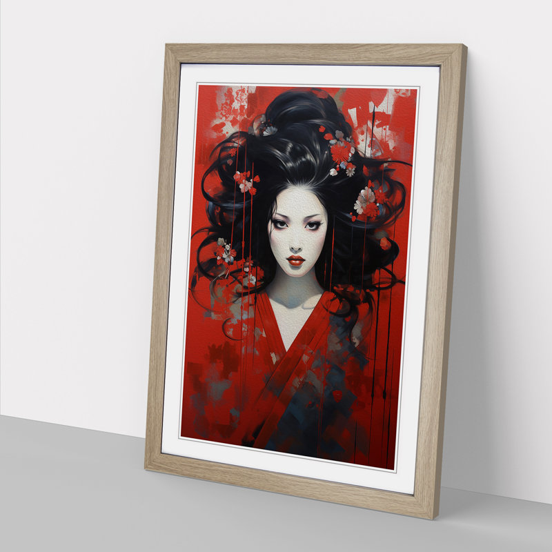 Single Picture Frame Print on Wood, Oak Framed, 34cm H x 25cm W
