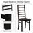 Rectangle Wooden Dining Set with High Backrest Dining Set-1469307784-1469307788-1469307789