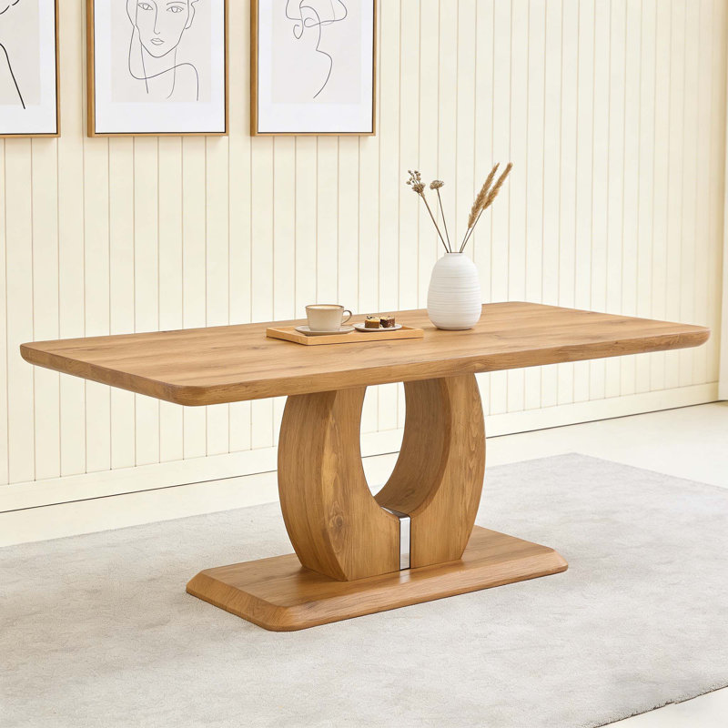 Simple Luxury Rectangular Coffee Table, Versatile for Study, Work, and Dining with Durable MDF Construction