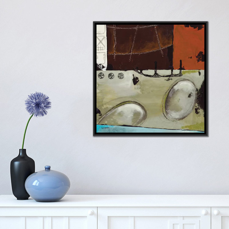 Automne II - reproduction sur toile, H 18 po x l 18 po x P 1,5 po, Toile avec cadre noir, Pas de tapis