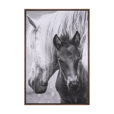 «The Foal» par Mercana Studio, toile encadrée texturée embellie à la main