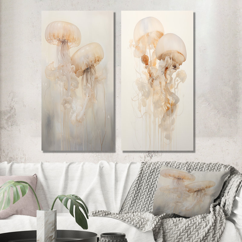 Minimalisme blanc méduse Dreams, H 32 po x l 32 po