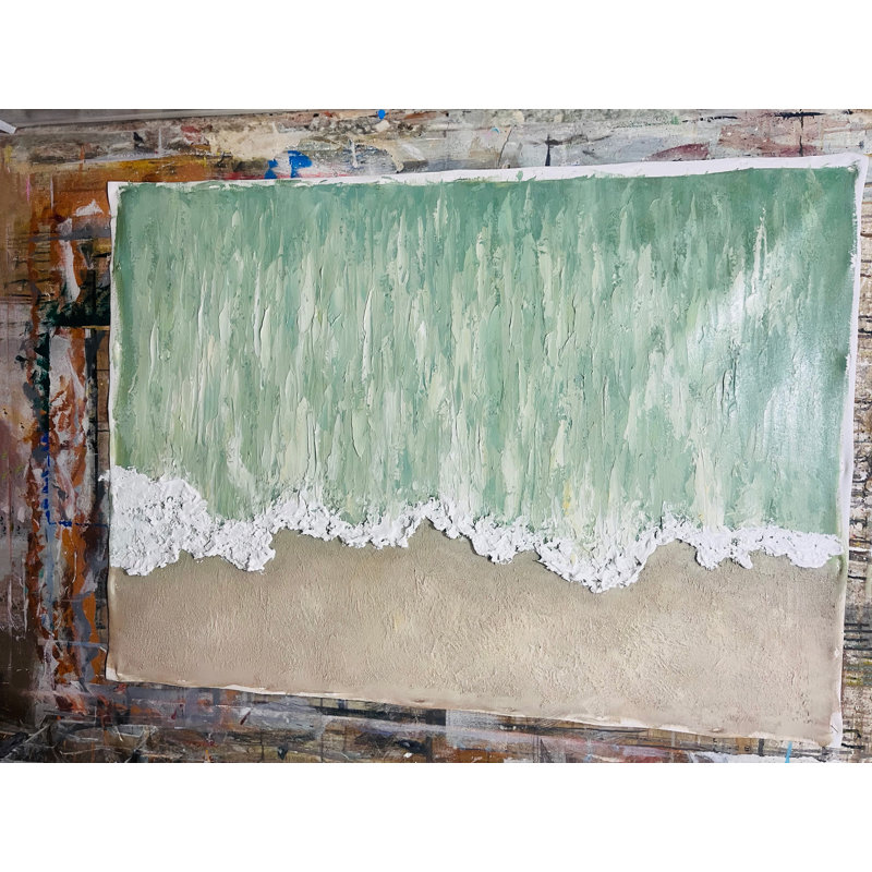 «Gentle Coastal Waves», art mural sur toile, H 30 po x l 40 po