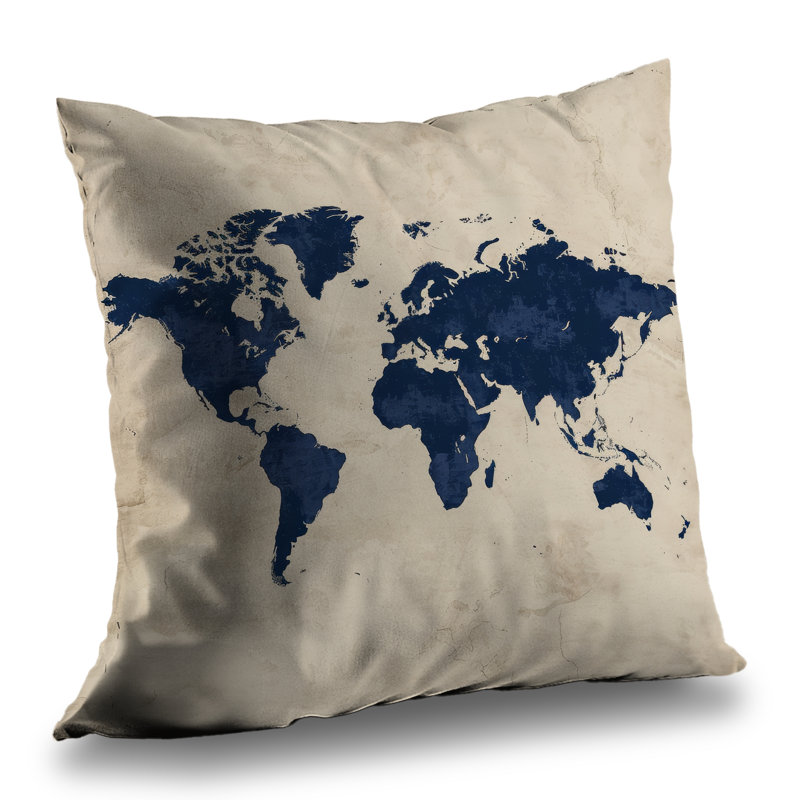 Blue Earth Gray Poly Twill Throw | Stylish Home Decor