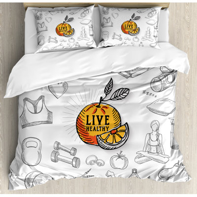 Fitness Modern & Contemporary Duvet Cover