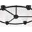 Aridna - 6 Light Chandelier - Matte Black with Satin White Glass