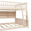 Lit double superposé au-dessus de grand lit double avec tablettes intégrées, éclairage à DEL changeant de couleur et panneau latéral perforé fonctionnel.-1276080563-1276080562