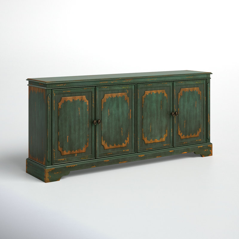 Daisetta 65'' Media Console, Green, 32"H x 80"W x 16"D