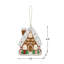 Set of 3 Nostalgic Ceramic Ornament -  Gingerbread House