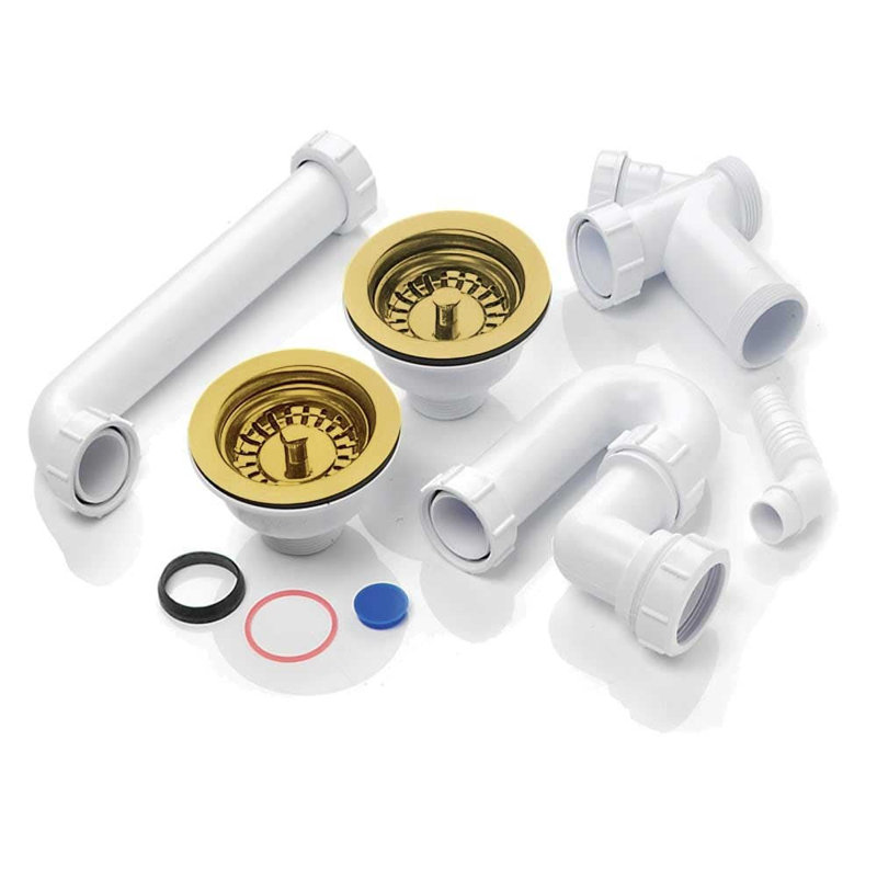 RAK Rangemaster 1.5 Bowl Waste & Plumbing Kit No Overflow 04DE262EBED84DC28BF0CE1C07F149BE, Bronze