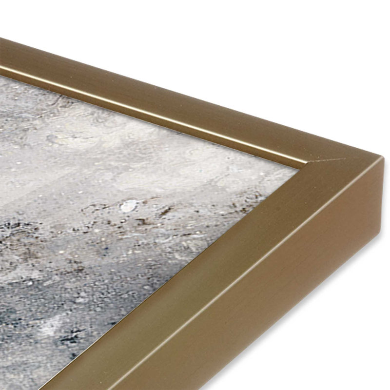 «Gilded Whispers», impression sur archives, Papier avec cadre simple brossé doré, H 11,25 po x l 9,25 po x P 1,25 po