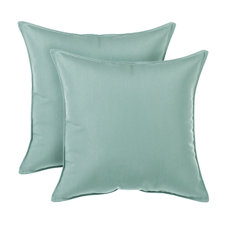 Coussin intérieur / extérieur 20 po Everton Sunbrella, Vert clair