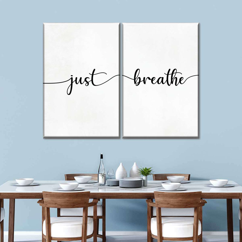 Zen Just Breathe 2 pièces, H 12 po x l 17 po x P 1 po