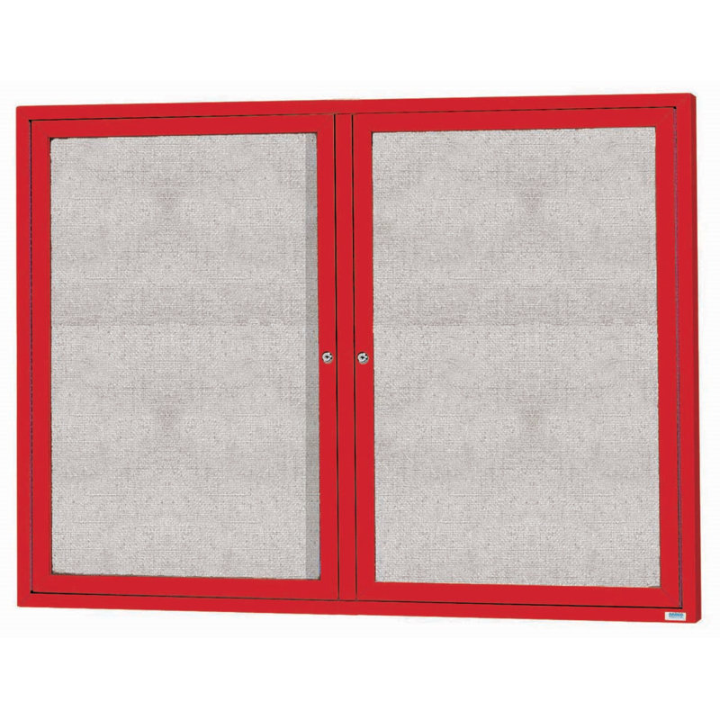 Tableau d'affichage mural extérieur pour l'extérieur, Rouge, Deux, H 48 po x l 60 po