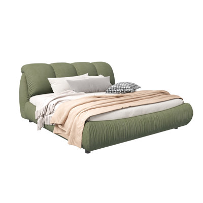 Luxury King Platform Bed With Oversized , Solid Wood, , No Box Spring For A Sleep Size Construction, Quality And Sound
