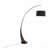 Mid-Century Modern Floor Lamp With Walnut Wood Frame And Marble Base By Lumisource