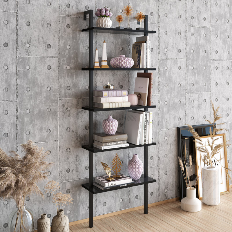 Innes 174cm H 60cm W Bookcase, Black