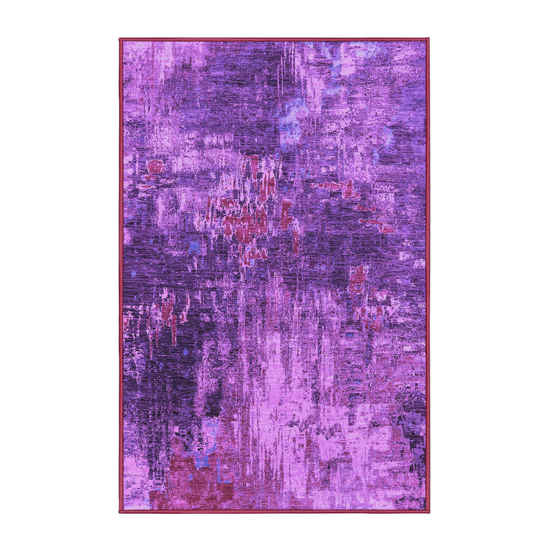 Tapis mauve Mid-Century 2739, Tapis de couloir 2 pi x 5 pi