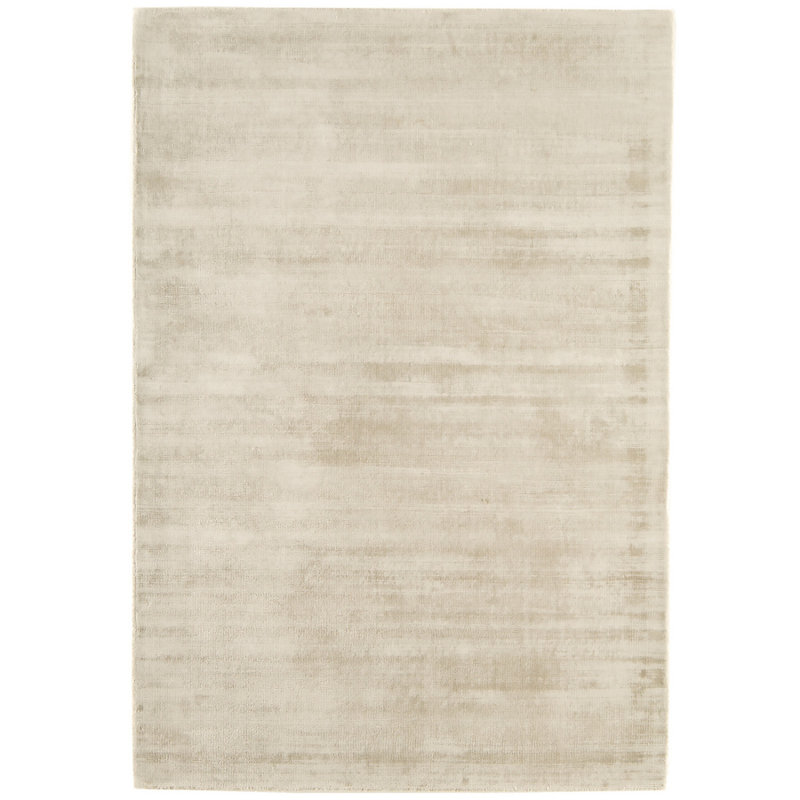 White Handmade , Luxurious , Modern , Plain Easy To Clean Viscose Rug For Living Room, Bedroom, Rectangle 200 x 290cm