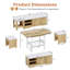 Ensemble de table de coin-repas extensible avec bancs et tabourets de rangement, ensemble de table de salle à manger de coin 6 pièces-380661249-380661248-380661501