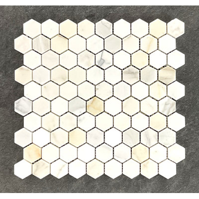 Carreau de mosaïque en marbre nid d'abeille 1,25 po x 1,25 po