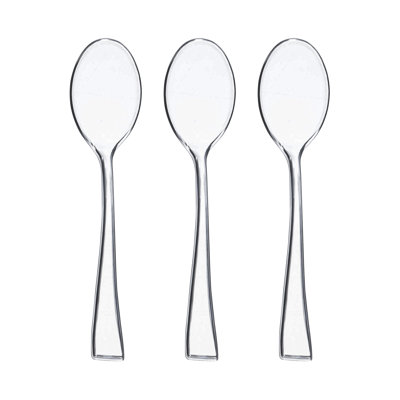 Mini cuillères de dégustation jetables en plastique métallique brillant