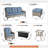 10- Person Rattan Outdoor Seating Group With Swivel Rockers and Fire Pit Table-1994947281