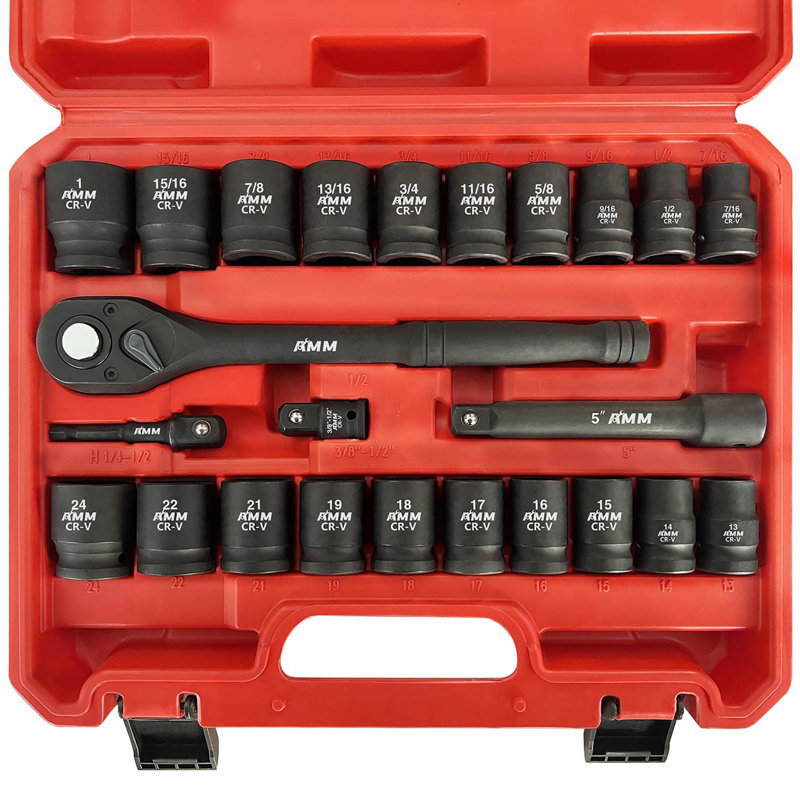 1/2" Drive Master Impact Socket Set