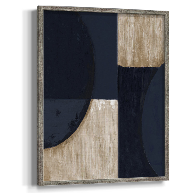 Navy Reflections Framed Print - Solid Wood, 11" H x 9" W