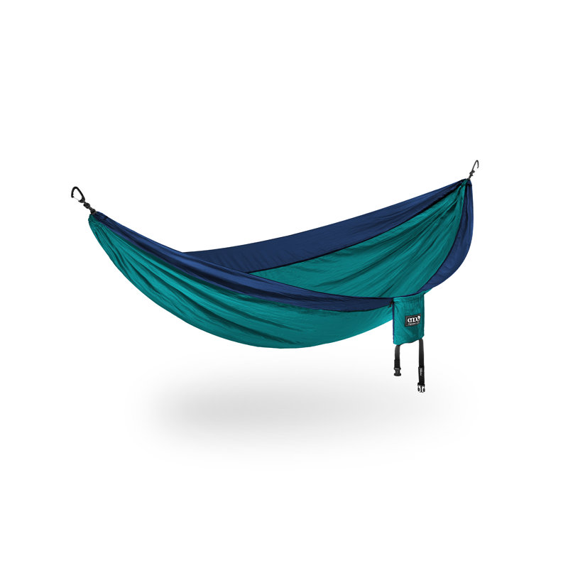 Camping Hammock, Seafoam/Navy Blue, 33'' H x 66'' W x 114'' L