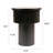Round Mango Wood Tiered Pedestal Side Table with Ribbed Details