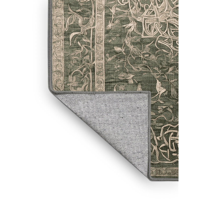 Tapis brun lavable à la machine, Carré 6 pi