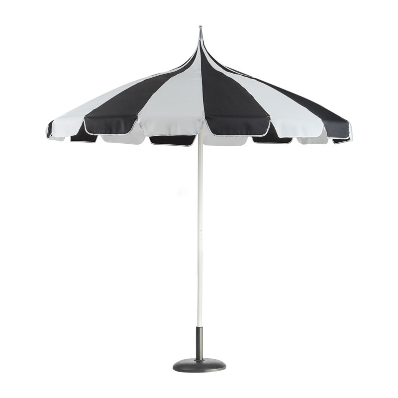 MINOA Market Parasol, Black/White