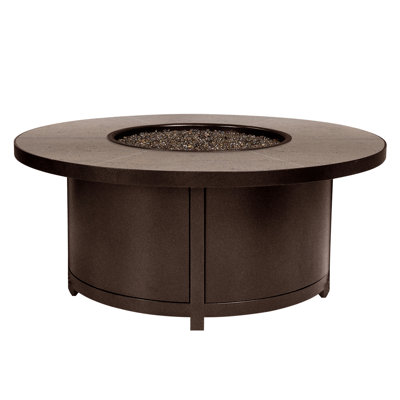 Elba Round Aluminum Propane and Natural Gas Fire Pit Table