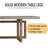 Solid Wood Rectangular Dining Table in Cement Gray-2065722154