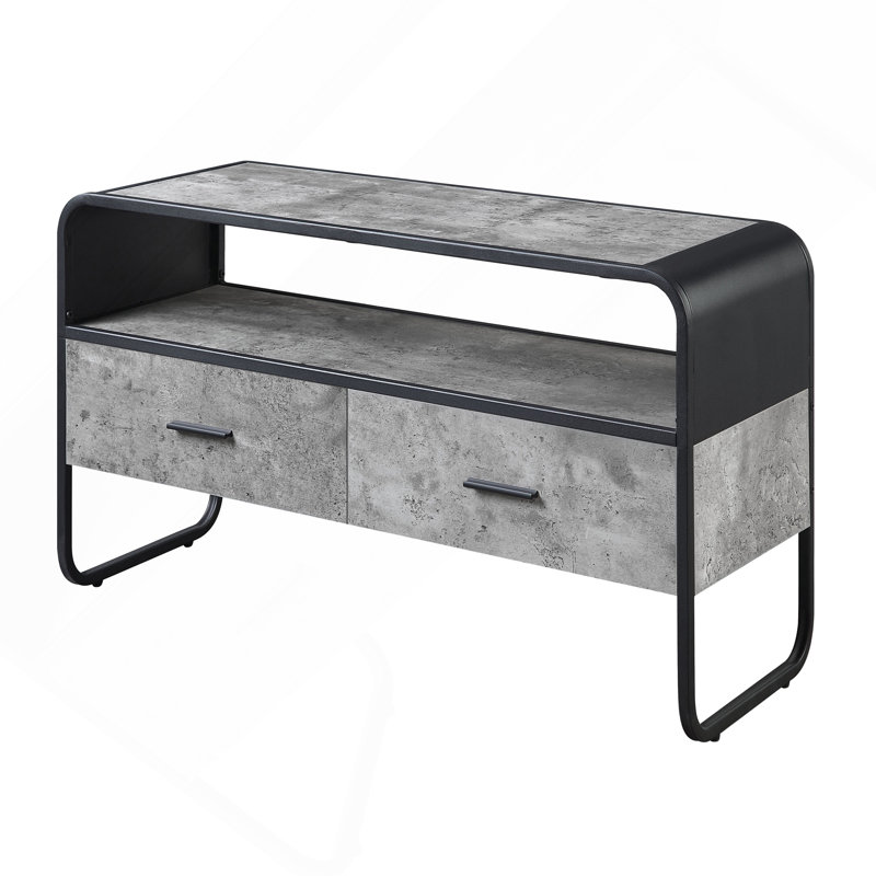 Meuble télé avec 2 tiroirs de rangement, H 22 po x l 39 po x P 14 po