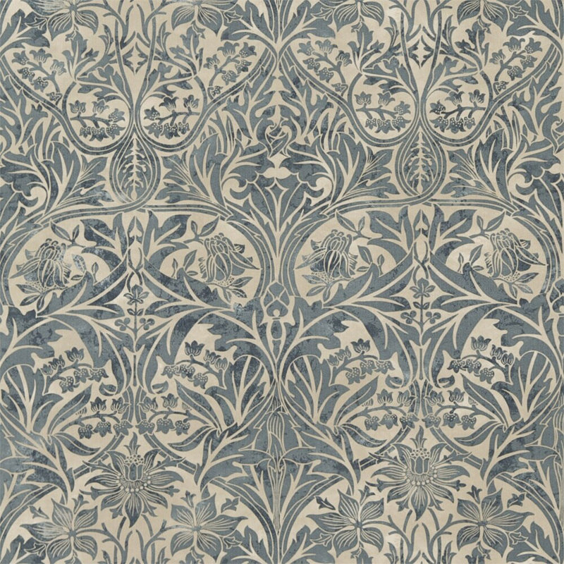 Bluebell Fabric, Seagreen/Vellum