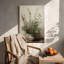 Rustique «Vintage Vase with Fresh Herbs (Neutral Tone)», toile tendue à base de plantes, art mural tendu pour studio confortable-555441399