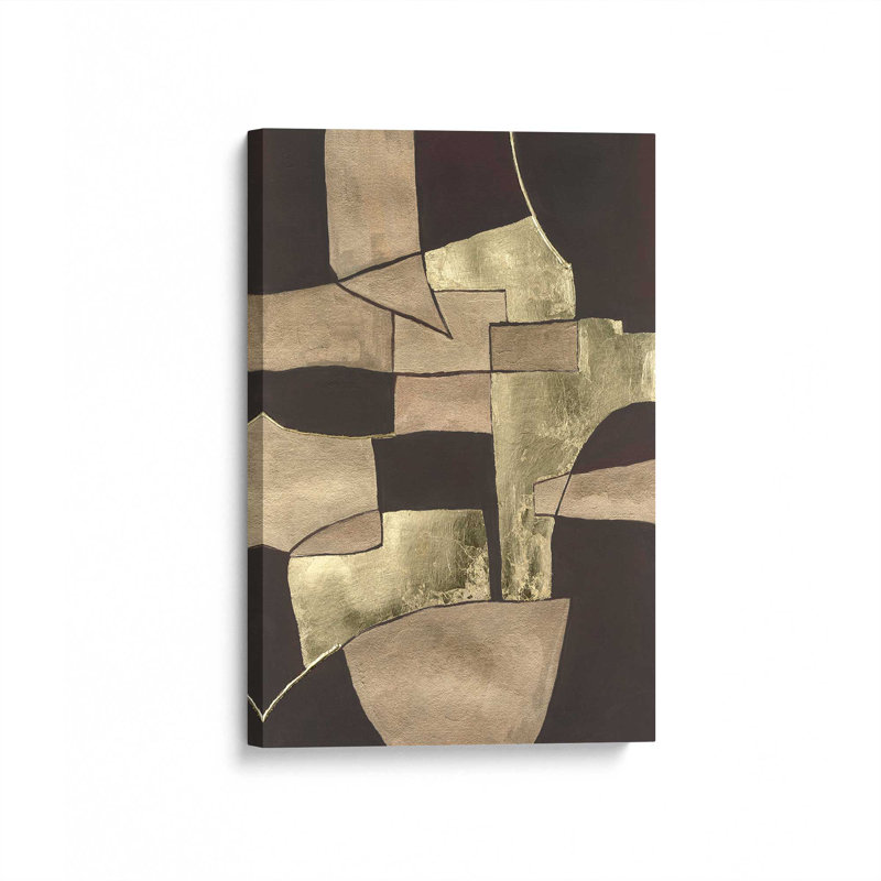 «Gold Pastiche I» par Michael Willett, reproduction d'art sur toile, H 18 po x l 12 po