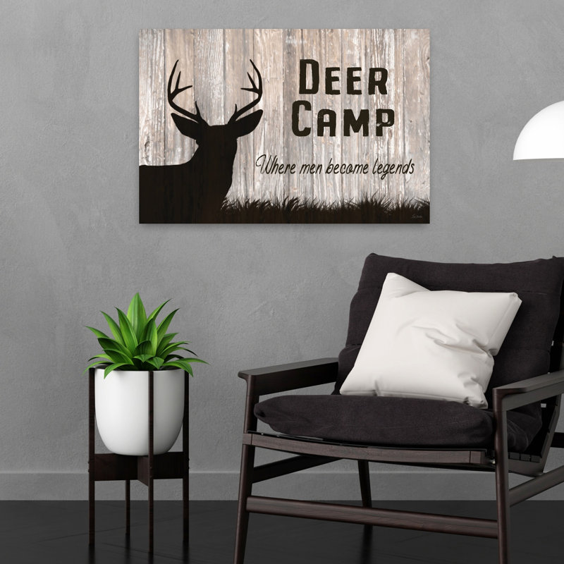 Art campagnard, art contemporain, cerf, H 16 po x l 24 po