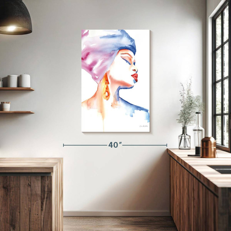 Leisha en mauve, H 39 po x l 26 po
