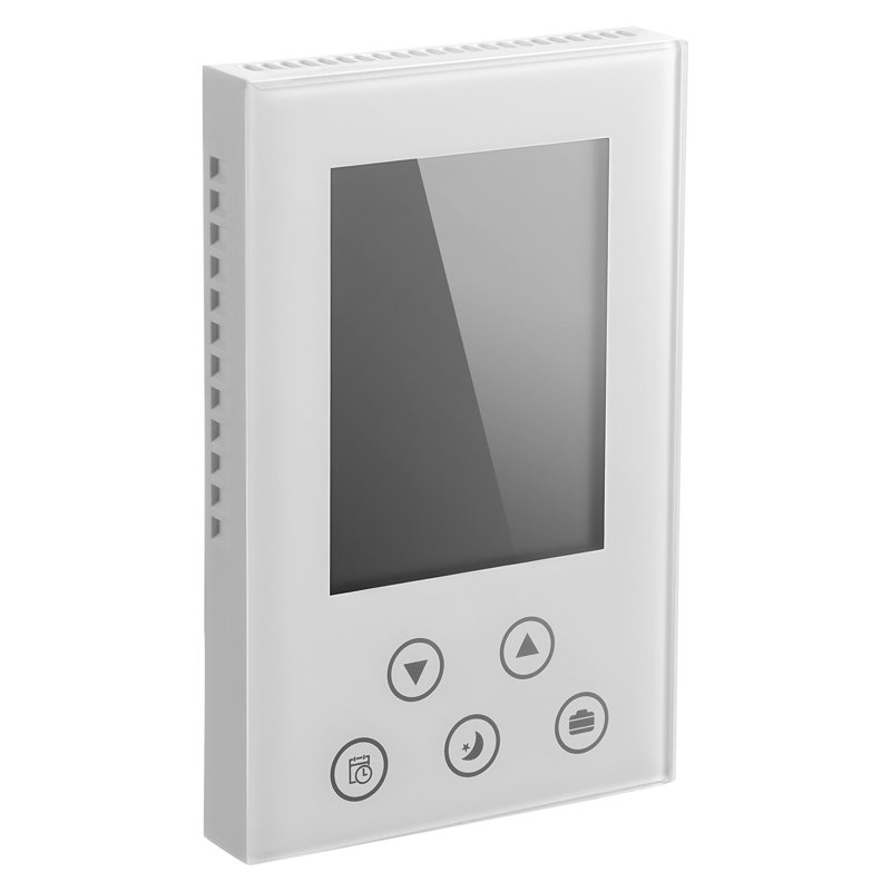 7-Day Programmable Thermostat, Home Thermostats For Radiant Underfloor Heating Cable,Heat Pump, Built-In GFCI And Sensitive Sensor, LED Screen With Backlight,Energy-Efficient,White