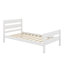 Structure de lit simple avec tête de lit simple et pied de lit, lit plateforme en bois sans sommier-894859905
