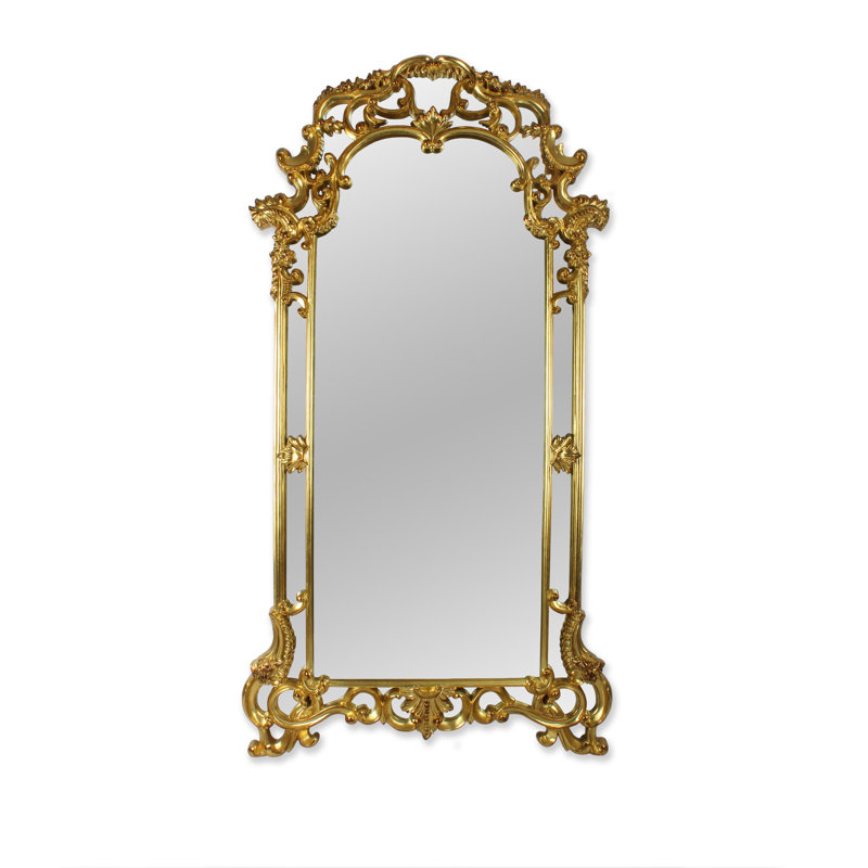 Solid Wood Mirror, Gold