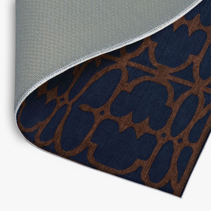Tapis gris intérieur et extérieur Trellis, Rectangle 4pi x 6 pi